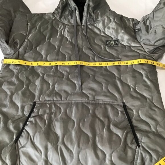 Zero Foxtrot Green/Gray Quilted Hooded Men's Jacket - Picture 10 of 12